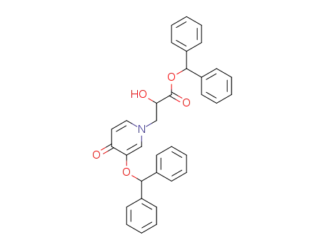 diphenylmethyl 3-(3-diphenylmethoxy-4-pyridon-1-yl)-2-hydroxypropionate