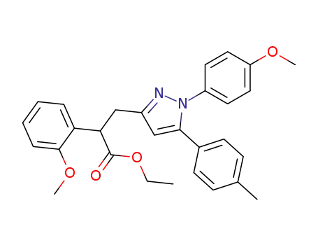 2-(2-Methoxy-phenyl)-3-[1-(4-methoxy-phenyl)-5-p-tolyl-1H-pyrazol-3-yl]-propionic acid ethyl ester