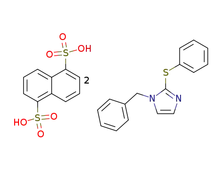 Molecular Structure of 129749-07-1 (1-Benzyl-2-phenylsulfanyl-1H-imidazole; compound with naphthalene-1,5-disulfonic acid)