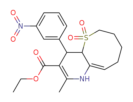 1H-Thiocino[3,2-b]pyridine-3-carboxylic acid,
4,4a,6,7,8,9-hexahydro-2-methyl-4-(3-nitrophenyl)-, ethyl ester,
5,5-dioxide