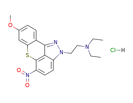 N,N-diethyl-8-methoxy-5-nitro-2H<1>benzothiopyrano<4,3,2-cd>indazole-2-ethanamine hydrochloride