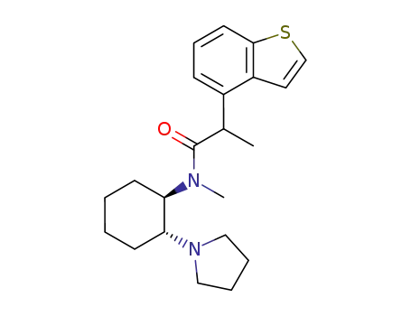 (+/-)-trans-N,α-dimethyl-N-<2-(1-pyrrolidinyl)cyclohexyl>benzo<b>thiophene-4-acetamide