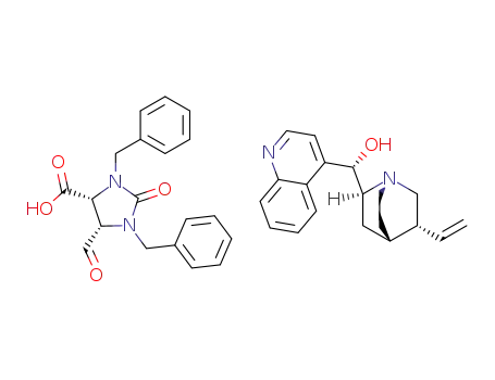 (4R,5S)-1,3-dibenzyl-5-formyl-2-oxo-4-imidazolidine carboxylic acid cinchonidine salt