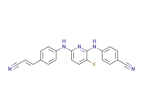 Molecular Structure of 1609686-81-8 (4-{6-(4-(2-cyanovinyl)phenyl)amino-3-fluoropyridin-2-ylamino}benzonitrile)