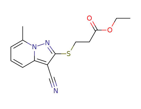 3-(3-Cyano-7-methyl-pyrazolo[1,5-a]pyridin-2-ylsulfanyl)-propionic acid ethyl ester