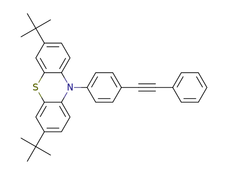 Molecular Structure of 1639839-17-0 (N-(4-(2-phenylethynyl)phenyl)-3,7-di-tert-butylphenothiazine)