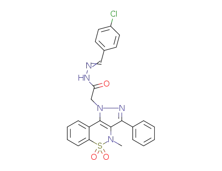 N'-(4-chlorobenzylidene)-2-(4-methyl-5,5-dioxido-3-phenylbenzo[e]pyrazolo[4,3-c][1,2]thiazin-1(4H)-yl)acetohydrazide