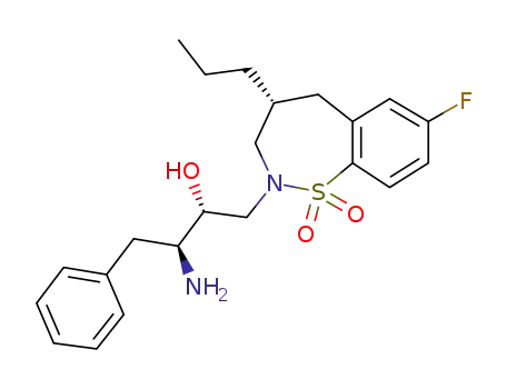 (R)-2-((2R,3S)-3-amino-2-hydroxy-4-phenylbutyl)-7-fluoro-4-propyl-2,3,4,5-tetrahydrobenzo[1,2-f]thiazepine 1,1-dioxide