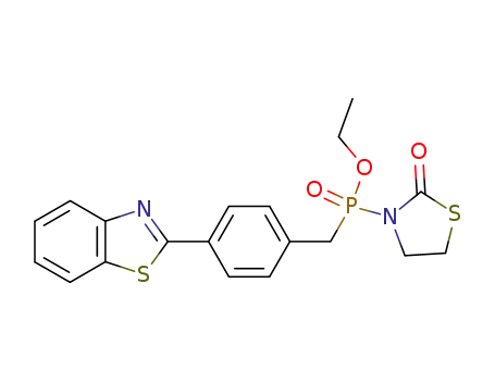 Molecular Structure of 127881-45-2 (ethyl [4-(1,3-benzothiazol-2-yl)benzyl](2-oxo-1,3-thiazolidin-3-yl)phosphinate)