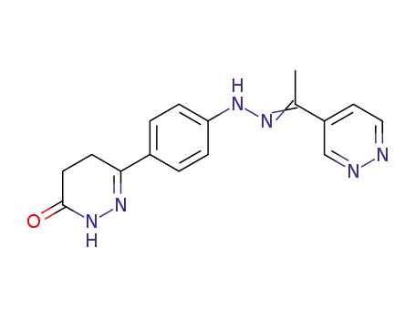 6-(4-{N'-[1-Pyridazin-4-yl-eth-(E)-ylidene]-hydrazino}-phenyl)-4,5-dihydro-2H-pyridazin-3-one