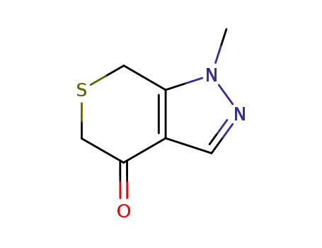 Molecular Structure of 95502-16-2 (Thiopyrano[3,4-c]pyrazol-4(5H)-one, 1,7-dihydro-1-methyl-)