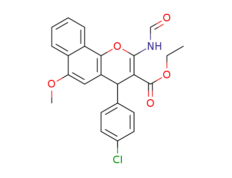 ethyl 4-(4-chlorophenyl)-2-formamido-6-methoxy-4Hbenzo[h]chromene-3-carboxylate