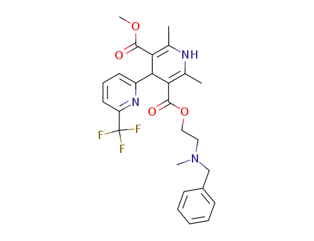 2,6-dimethyl-4-(6-trifluoromethyl-2-pyridyl)-1,4-dihydropyridine-3,5-dicarboxylic acid 3-β-(N-benzyl-N-methylamino)ethyl ester 5-methyl ester