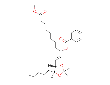 Benzoic acid (S)-1-[(E)-2-((4S,5S)-2,2-dimethyl-5-pentyl-[1,3]dioxolan-4-yl)-vinyl]-8-methoxycarbonyl-octyl ester
