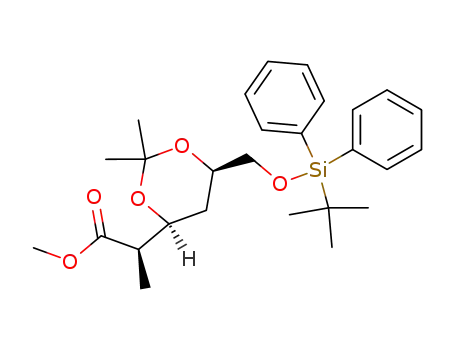 (R)-2-[(4S,6R)-6-(tert-Butyl-diphenyl-silanyloxymethyl)-2,2-dimethyl-[1,3]dioxan-4-yl]-propionic acid methyl ester