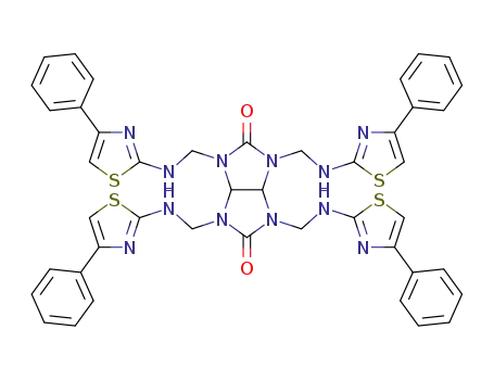 Molecular Structure of 1586777-54-9 (2,4,6,8-tetramethylamino-{2-(4-phenylthiazolyl)-2,4,6,8-tetraazabicyclo[3.3.0]octane-3,7-dione})