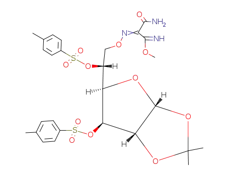 2-Carbamoyl-2-[(E)-(R)-2-[(3aR,5R,6S,6aR)-2,2-dimethyl-6-(toluene-4-sulfonyloxy)-tetrahydro-furo[2,3-d][1,3]dioxol-5-yl]-2-(toluene-4-sulfonyloxy)-ethoxyimino]-acetimidic acid methyl ester