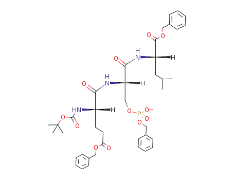 Nα-(t-butoxycarbonyl)-O-(benzyl)glutamyl-O-(benzylphosphono)serylleucine benzyl ester