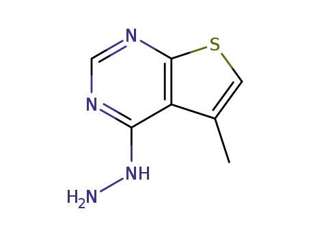 Molecular Structure of 19786-56-2 (4-HYDRAZINO-5-METHYLTHIENO[2,3-D]PYRIMIDINE)