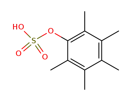 Molecular Structure of 95546-45-5 (Phenol, pentamethyl-, hydrogen sulfate)