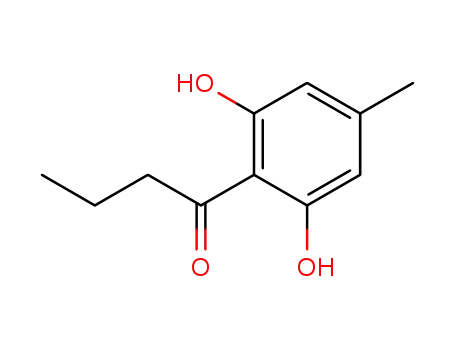 Molecular Structure of 4390-93-6 (1-(2,6-dihydroxy-4-methyl-phenyl)-butan-1-one)