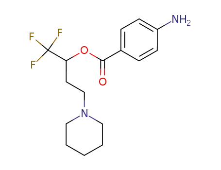 Molecular Structure of 7154-03-2 (1,1,1-trifluoro-4-(piperidin-1-yl)butan-2-yl 4-aminobenzoate)