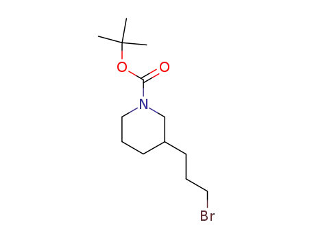 Molecular Structure of 193629-30-0 (tert-Butyl 3-(3-bromopropyl)-piperidine-1-carboxylate)