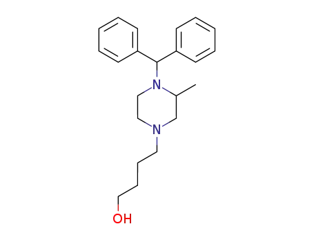 Molecular Structure of 6320-25-8 (4-[4-(diphenylmethyl)-3-methylpiperazin-1-yl]butan-1-ol)