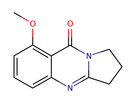 Molecular Structure of 70934-01-9 (Pyrrolo[2,1-b]quinazolin-9(1H)-one, 2,3-dihydro-8-methoxy-)