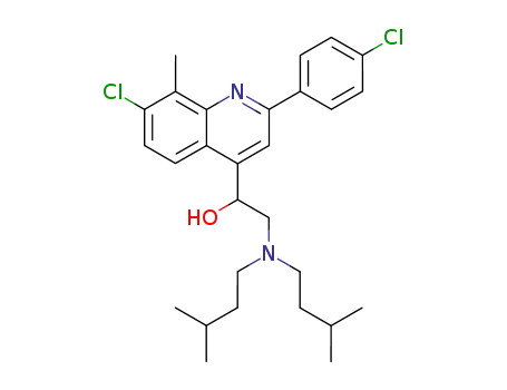 1-[7-chloro-2-(4-chloro-phenyl)-8-methyl-[4]quinolyl]-2-diisopentylamino-ethanol