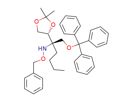 (2R,3R)-1-O-trityl-3,4-O-isopropylidene-2-(N-benzyloxyamino)-2-n-butylbutane-1,3,4-triol