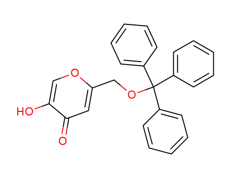 Molecular Structure of 64756-79-2 (4H-Pyran-4-one, 5-hydroxy-2-[(triphenylmethoxy)methyl]-)
