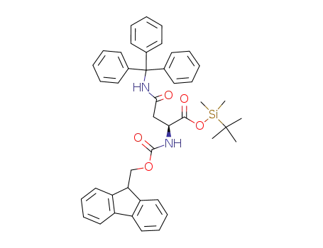Molecular Structure of 313944-83-1 ((S)-N<sup>α</sup>-(Fluoren-9-ylmethoxycarbonyl)-N<sup>γ</sup>-tritylasparagine tert-butyldimethylsilyl ester)