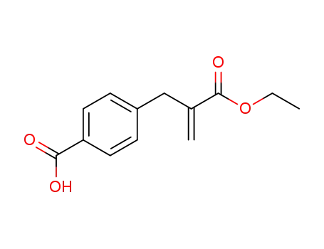 Molecular Structure of 212197-73-4 (Benzenepropanoic acid, 4-carboxy--alpha--methylene-, -alpha--ethyl ester (9CI))