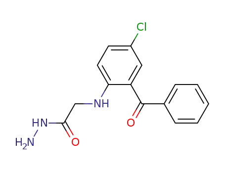 Molecular Structure of 111044-20-3 (2-{[4-chloro-2-(phenylcarbonyl)phenyl]amino}acetohydrazide (non-preferred name))