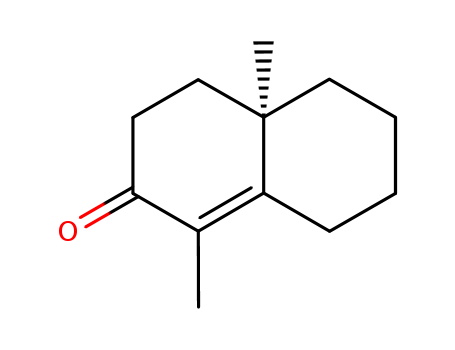 Molecular Structure of 104873-45-2 (2(3H)-Naphthalenone, 4,4a,5,6,7,8-hexahydro-1,4a-dimethyl-, (R)-)