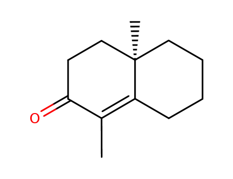 Molecular Structure of 104873-45-2 (2(3H)-Naphthalenone, 4,4a,5,6,7,8-hexahydro-1,4a-dimethyl-, (R)-)