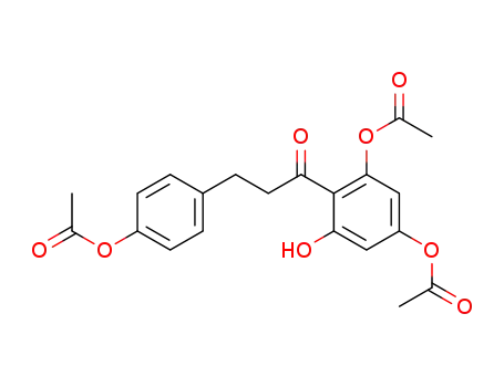 Molecular Structure of 76344-03-1 (1-Propanone,
3-[4-(acetyloxy)phenyl]-1-[2,4-bis(acetyloxy)-6-hydroxyphenyl]-)