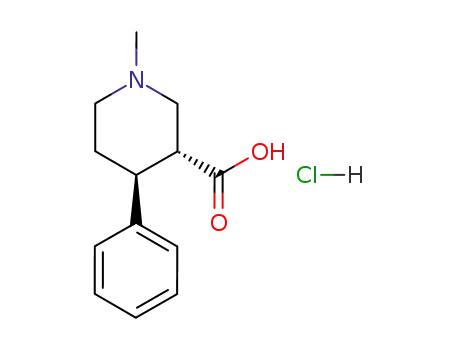 Molecular Structure of 61209-86-7 (3-Piperidinecarboxylic acid, 1-methyl-4-phenyl-, hydrochloride)