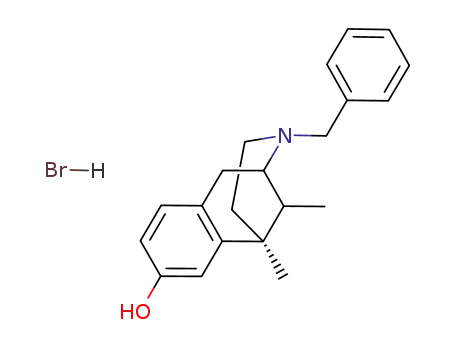Molecular Structure of 26918-40-1 ((2alpha,6alpha,11R*)-3-benzyl-1,2,3,4,5,6-hexahydro-6,11-dimethyl-2,6-methano-3-benzazocin-8-ol hydrobromide)