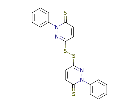 Molecular Structure of 26608-21-9 (2,2'-diphenyl-2<i>H</i>,2'<i>H</i>-6,6'-disulfanediyl-bis-pyridazine-3-thione)