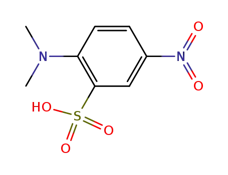 Molecular Structure of 62571-48-6 (Benzenesulfonic acid, 2-(dimethylamino)-5-nitro-)