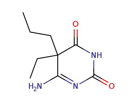 2,4(3H,5H)-Pyrimidinedione,6-amino-5-ethyl-5-propyl- cas  6299-57-6