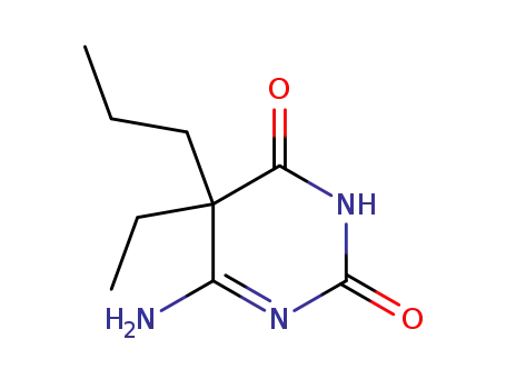 Molecular Structure of 6299-57-6 (6-amino-5-ethyl-5-propylpyrimidine-2,4(3H,5H)-dione)