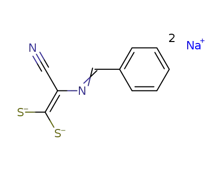 2-Propenenitrile, 3,3-dimercapto-2-[(phenylmethylene)amino]-,
disodium salt