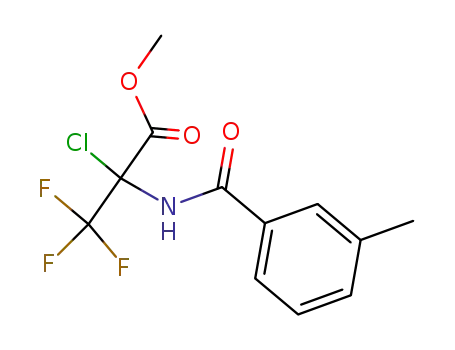 Molecular Structure of 537686-89-8 (Alanine, 2-chloro-3,3,3-trifluoro-N-(3-methylbenzoyl)-, methyl ester)