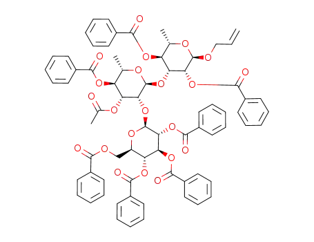 allyl 2,3,4,6-tetra-O-benzoyl-β-D-glucopyranosyl-(1->2)-3-O-acetyl-4-O-benzoyl-α-L-rhamnopyranosyl-(1->3)-2,4-di-O-benzoyl-α-L-rhamnopyranoside