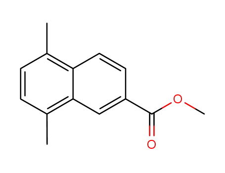 Molecular Structure of 89288-44-8 (2-Naphthalenecarboxylic acid, 5,8-dimethyl-, methyl ester)
