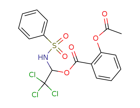Molecular Structure of 268727-59-9 (2,2,2-Trichloro-1-(phenylsulfonylamino)ethyl o-acetoxybenzoate)