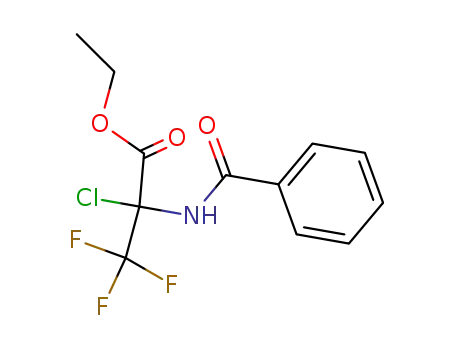 Molecular Structure of 537686-98-9 (Alanine, N-benzoyl-2-chloro-3,3,3-trifluoro-, ethyl ester)